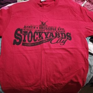 Stockyards City Women's Vibrant Red Graphic Tee